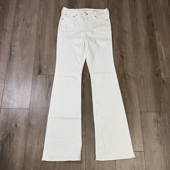 J Crew 2003 Bootcut Denim White Wash Jeans US Women's 28 Tall New - Picture 2 of 7